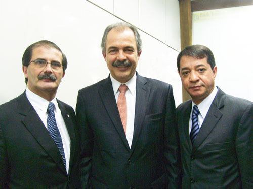 João Carlos Gomes (UEPG), Aloízio Mercadante e Júlio Santiago Prates Filho