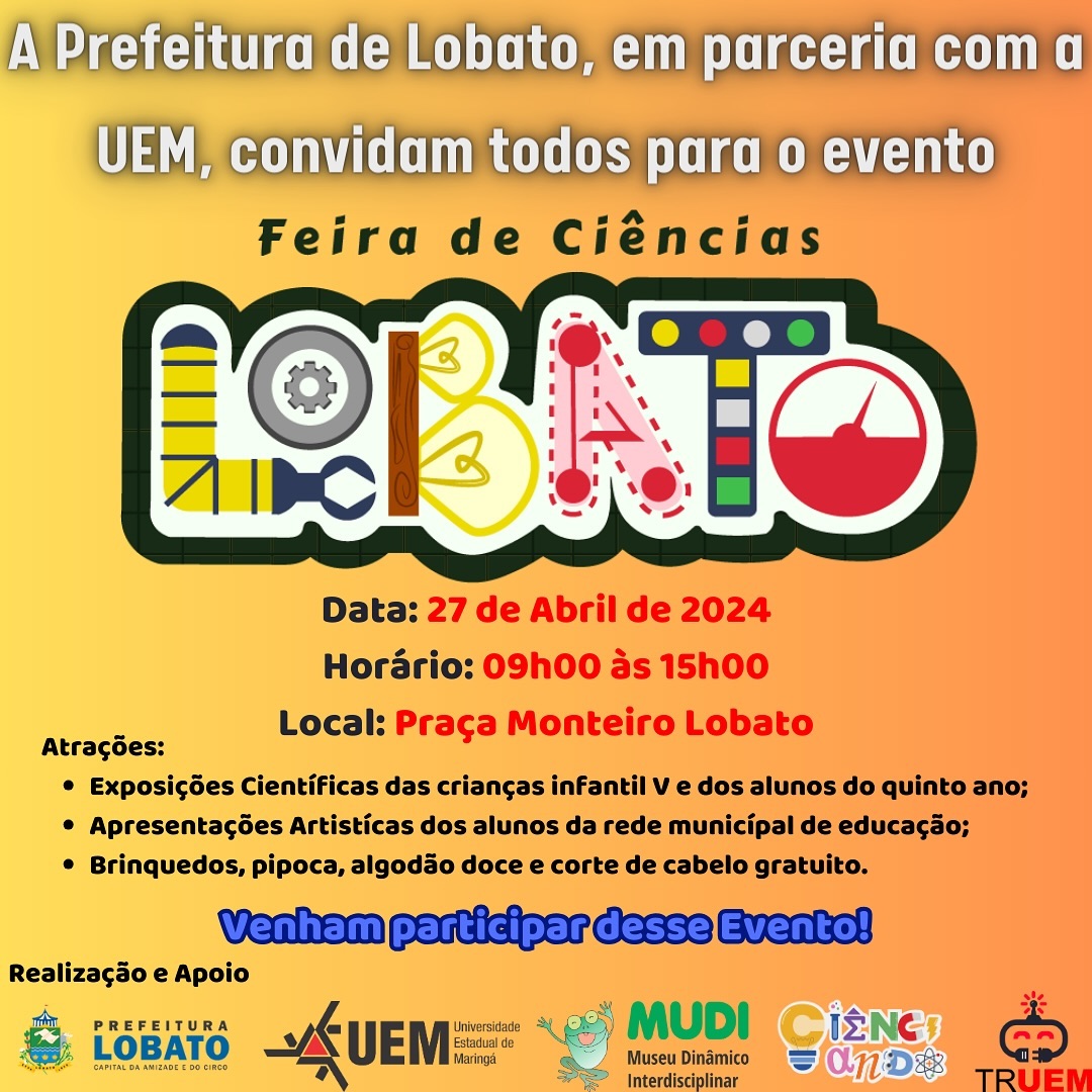 Feira de Ciências na Praça promove conhecimento e diversão na cidade de Lobato