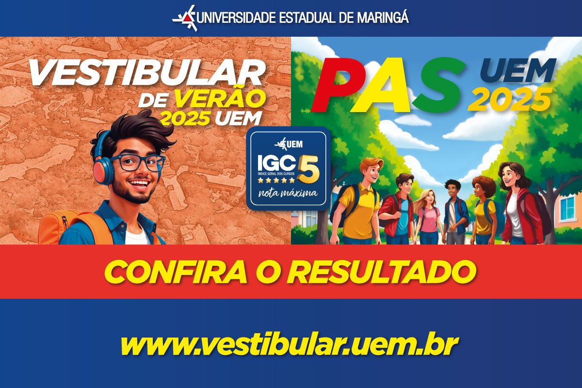 UEM divulga lista de aprovados no Vestibular de Ver&atilde;o e Etapa 3 do PAS