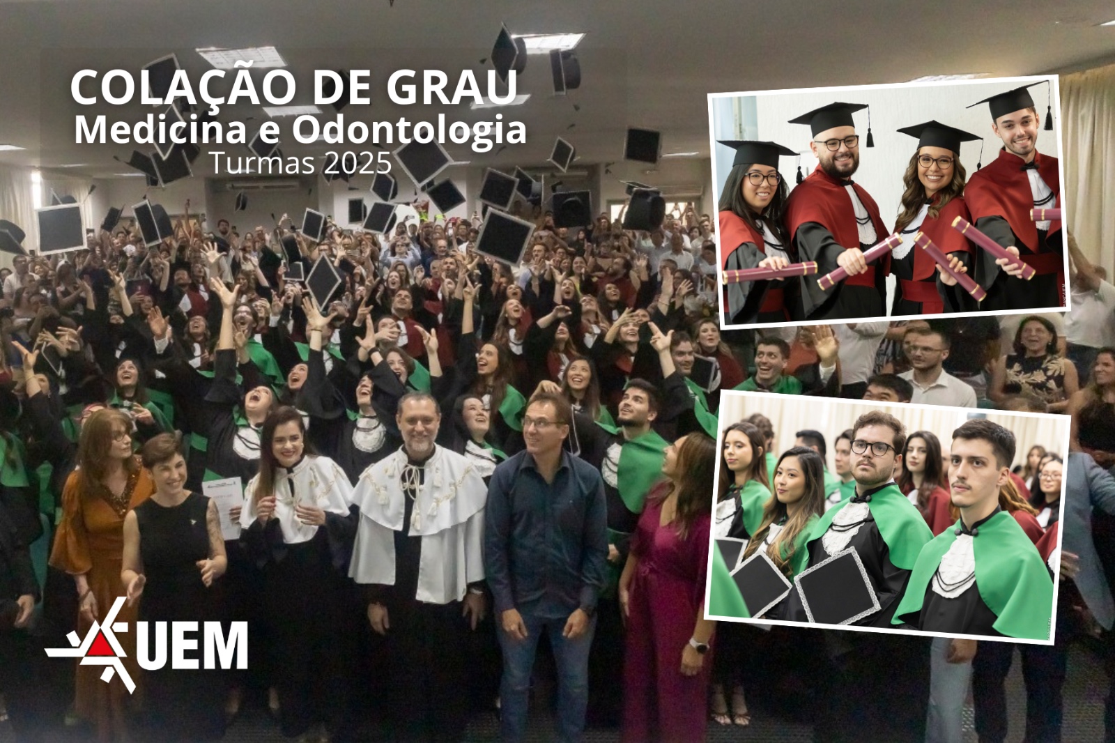 56 formandos dos cursos de Medicina e Odontologia colam grau na UEM