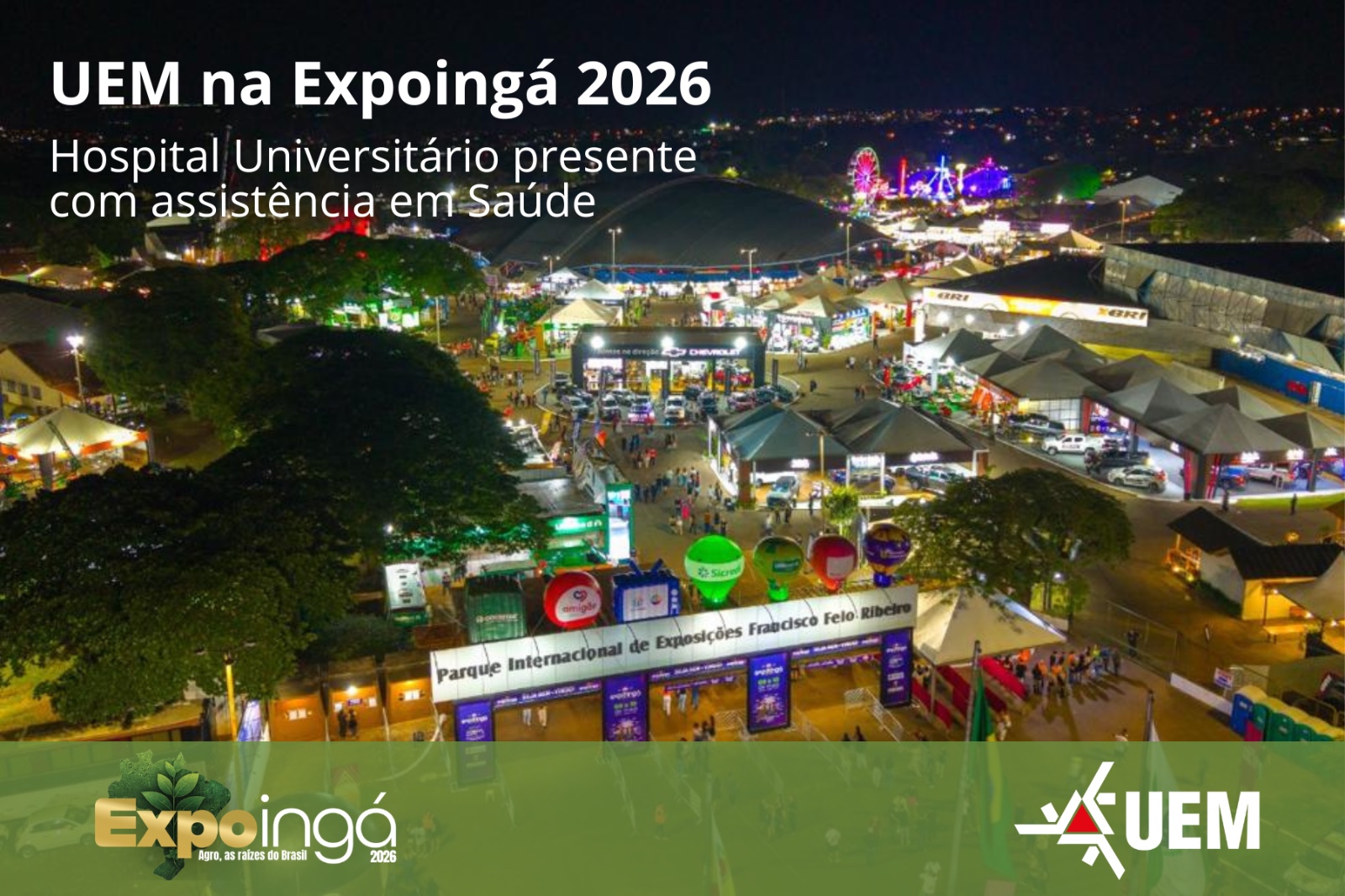 UEM na Expoing&aacute;: Hospital Universit&aacute;rio presente com assist&ecirc;ncia em Sa&uacute;de