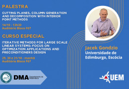 Professor da Universidade de Edimburgo ministra palestra e curso na UEM